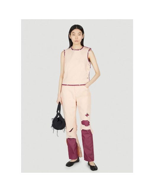 Raf Simons Natural Sleeveless Tops