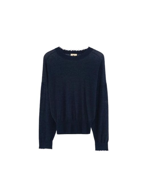 Bellerose Blue Round-Neck Knitwear