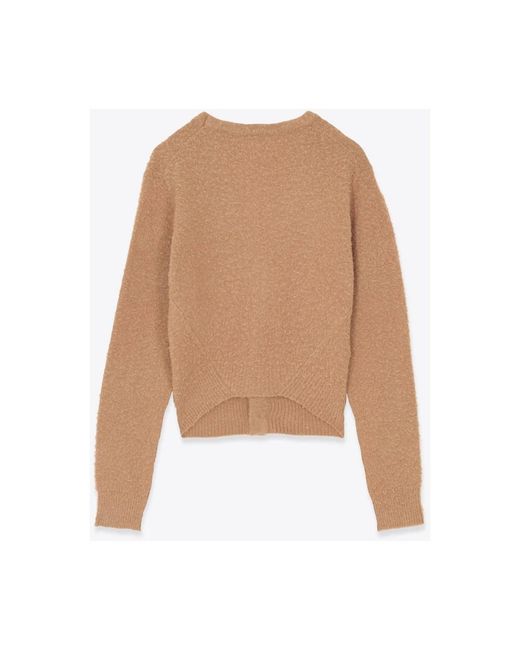 R13 Split Hem Cardigan in het Natural