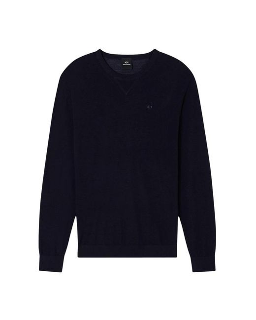Round-Neck Knitwear ARMANI EXCHANGE pour homme en coloris Blue