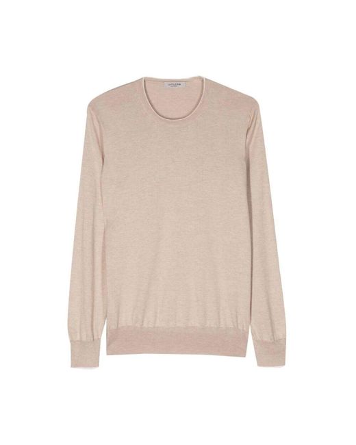La Fileria Round-neck knitwear in Natural für Herren