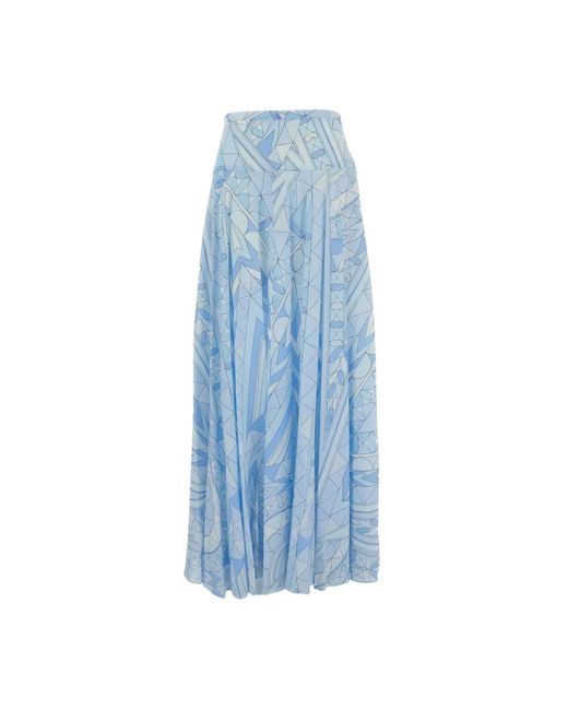 Emilio Pucci Blue Maxi Skirts