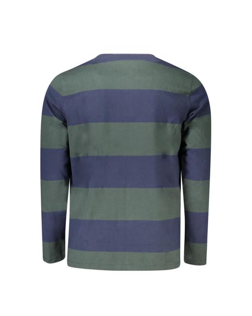 Timberland Gestreept Rugby Poloshirt Met Lange Mouwen in het Blue voor heren