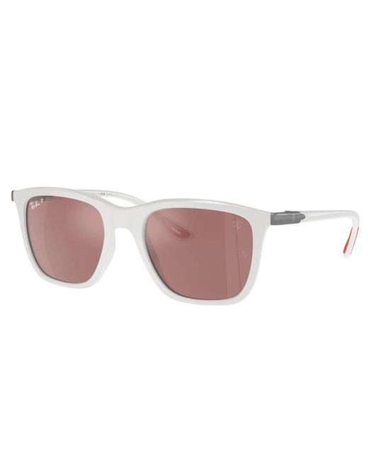Ray-Ban Accessoires ,Wit ,Oversized Square Zonnebril in het Pink