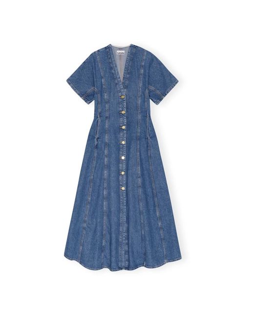 Ganni Blue Maxi Dresses