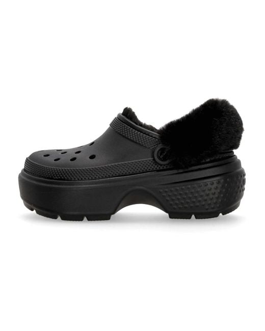 CROCSTM Black Stomp Gefütterte Clogs Schwarz