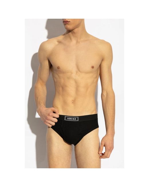Bottoms Versace de hombre de color Black