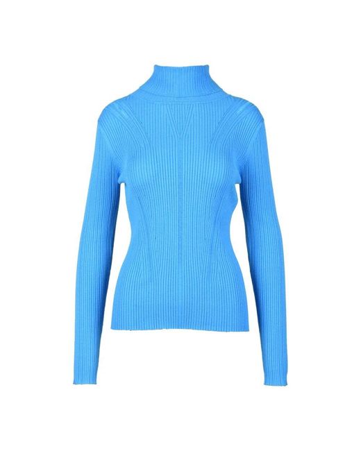 Twinset Blue Turtlenecks
