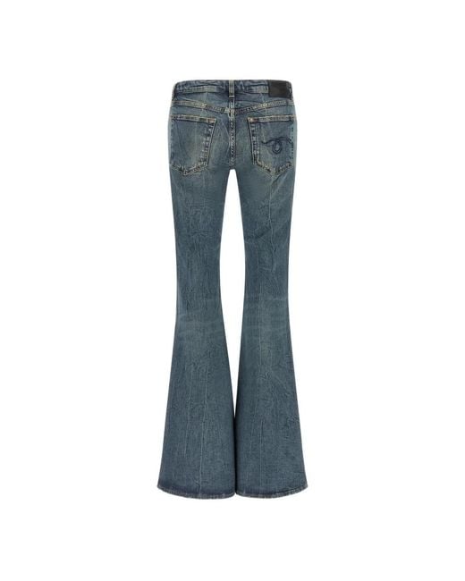 R13 Blue Flare Jeans