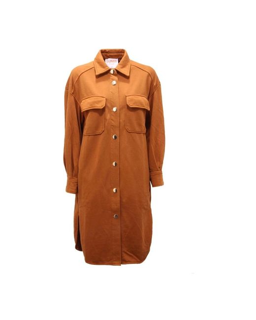 Sun 68 Brown Shirt Dresses