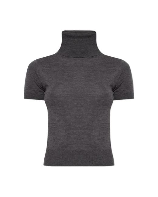 DSquared² Wol Trui Met Coltrui En Korte Mouwen in het Gray