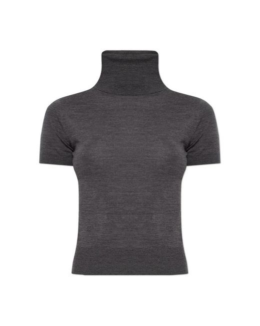 DSquared² Wol Trui Met Coltrui En Korte Mouwen in het Gray