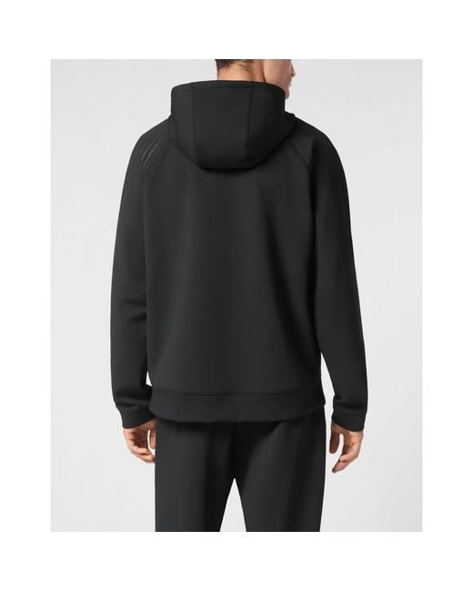 Philipp Plein Fitness ,Zwart ,Katoen Hooded Sweatshirt in het Black voor heren