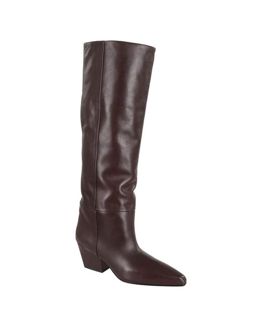 Paris Texas Brown Mokka Jane Stiefel Mit Breitem Absatz