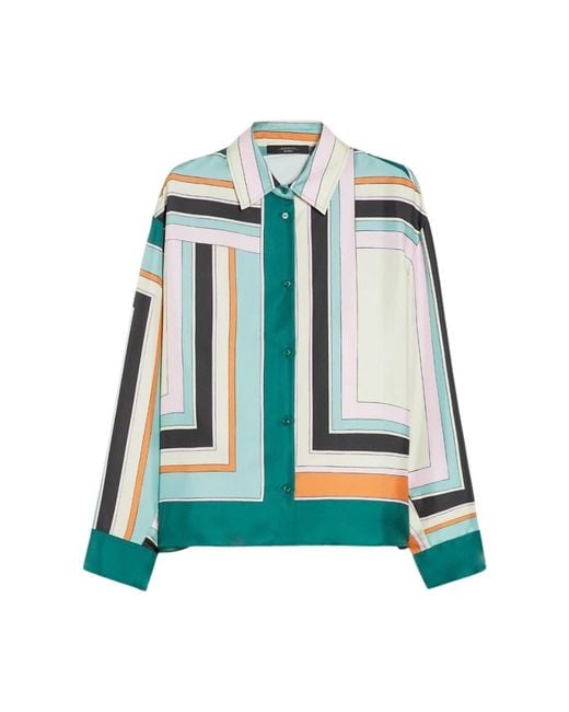 Weekend by Maxmara Green Formia Multicolored Shirt