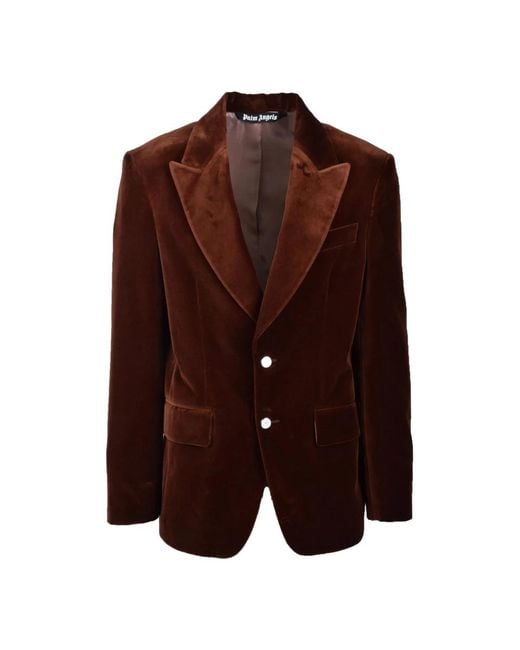 Giacca in cotone con stile unico di Palm Angels in Brown da Uomo
