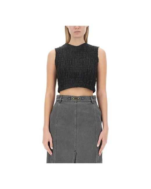 Patou Black Sleeveless Tops