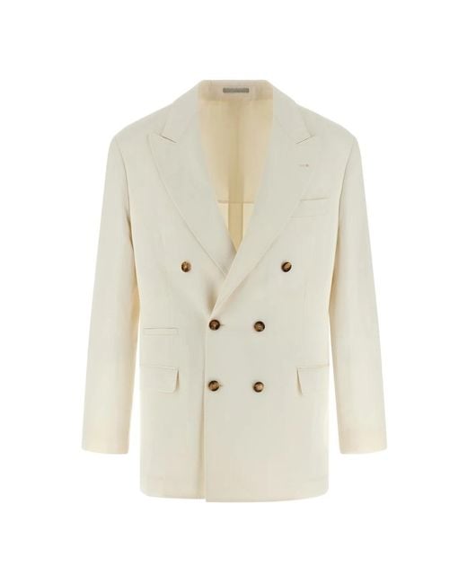 Brunello Cucinelli White Blazers for men