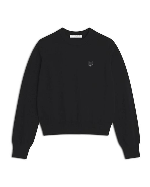 Maison Kitsuné Round-Neck Knitwear in het Black
