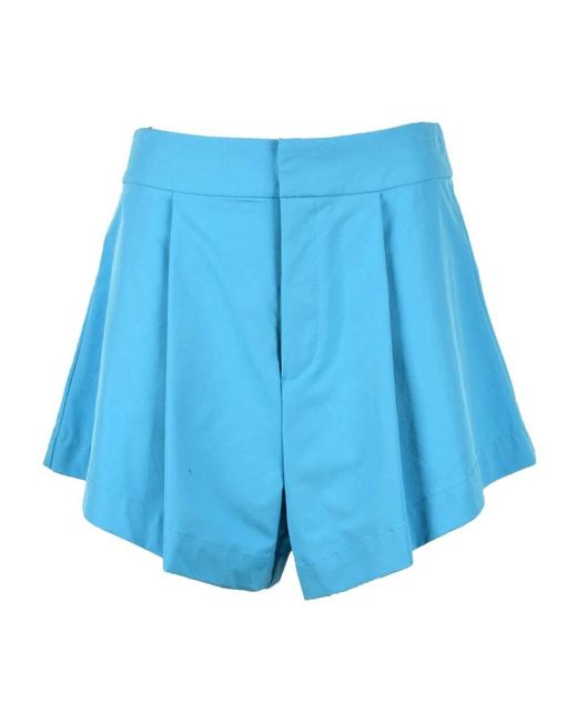 WEILI ZHENG Blue Nylon Stylische Hose