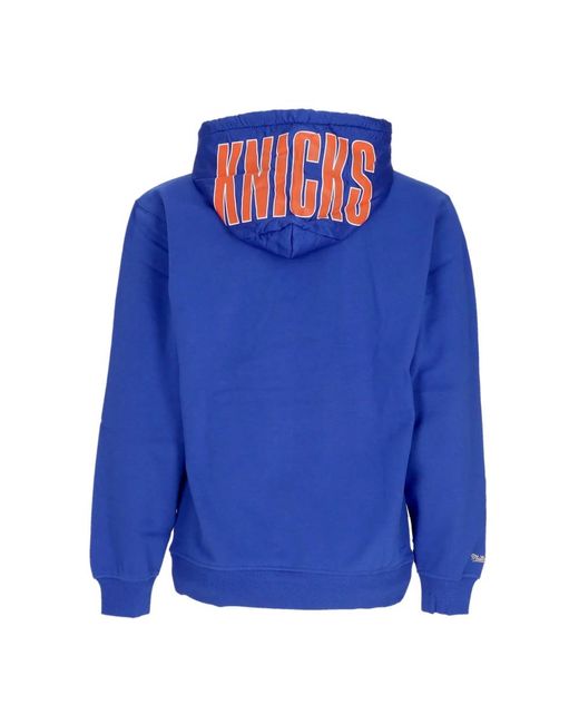 Mitchell & Ness Hoodies & Sweatvesten ,Blauw ,Katoen Nba Team Vintage Logo Fleece Hoodie in het Blue voor heren