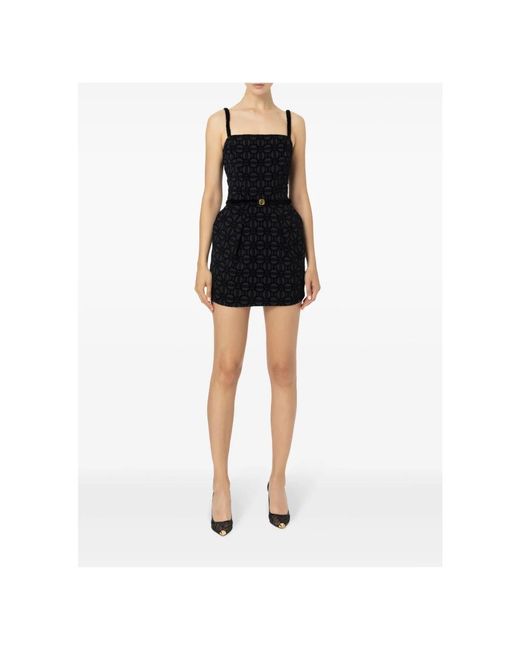Elisabetta Franchi Black Short Dresses