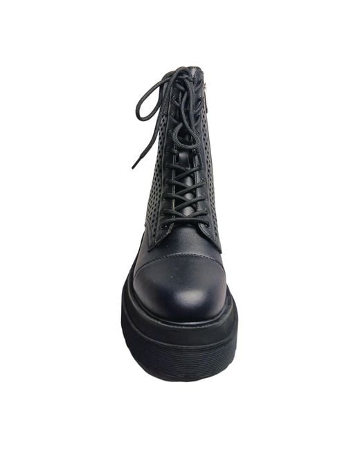 Liu Jo Black Lace-Up Boots