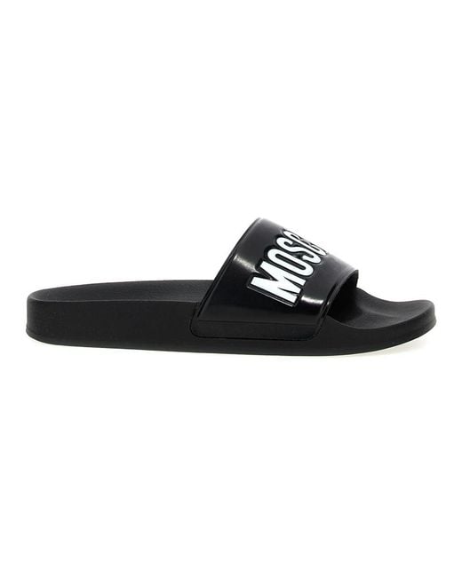 Sliders Moschino de hombre de color Black