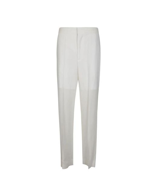Victoria Beckham Gray Wide Trousers