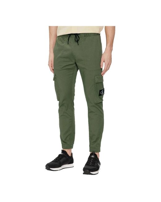 Calvin Klein Green Slim-Fit Trousers for men