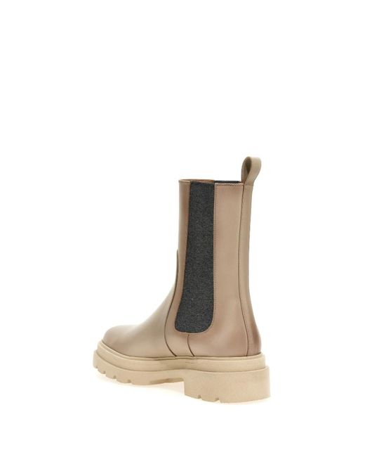 Santoni Natural Chelsea Boots