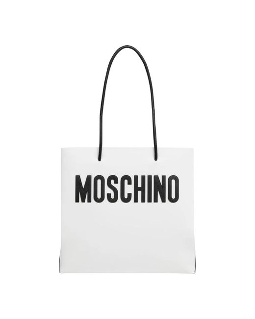 Moschino White Logo tote bag