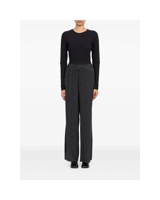 MM6 by Maison Margiela Gray Wide Trousers