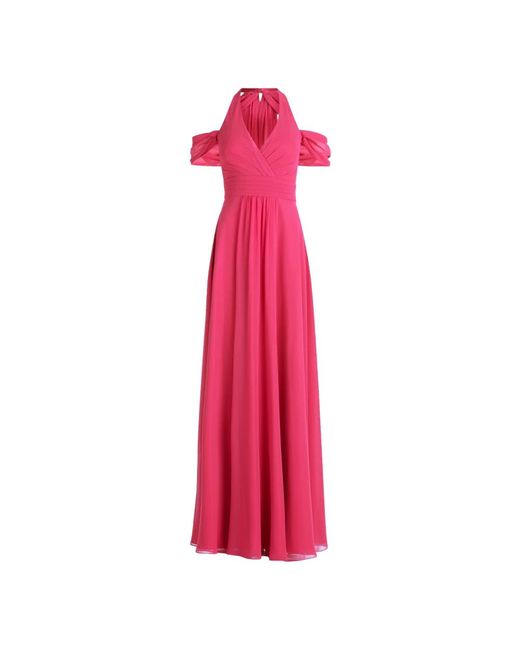 Vera Mont Pink Elegantes abendkleid mit v-ausschnitt,elegantes v-ausschnitt abendkleid