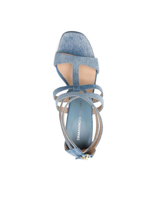 Shoes > sandals > high heel sandals Ermanno Scervino en coloris Blue