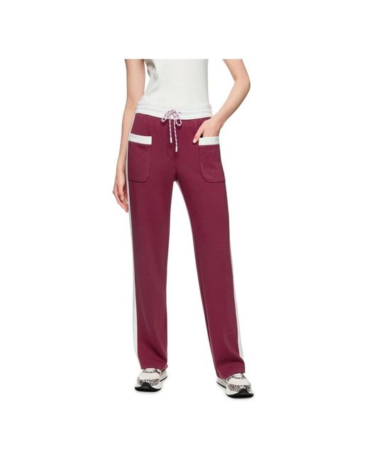 Marc Cain Red Straight Trousers