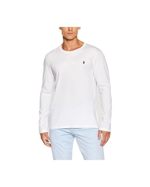 Ralph Lauren Long Sleeve Tops in White for Men | Lyst UK