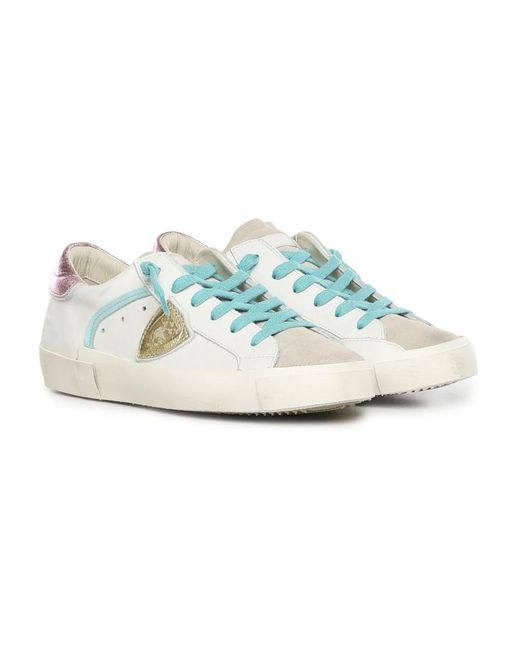 Philippe Model Schoenen ,Wit ,Katoen Prsx Sneaker in het White