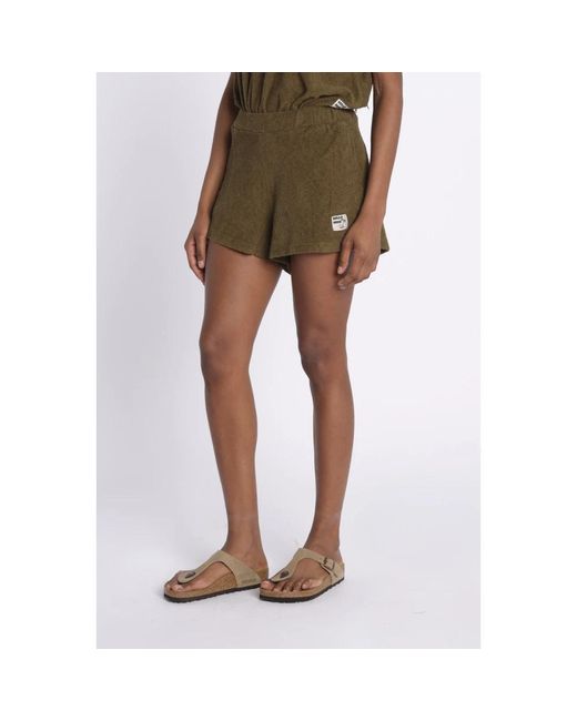 Bellerose Green Terrycloth matty shorts