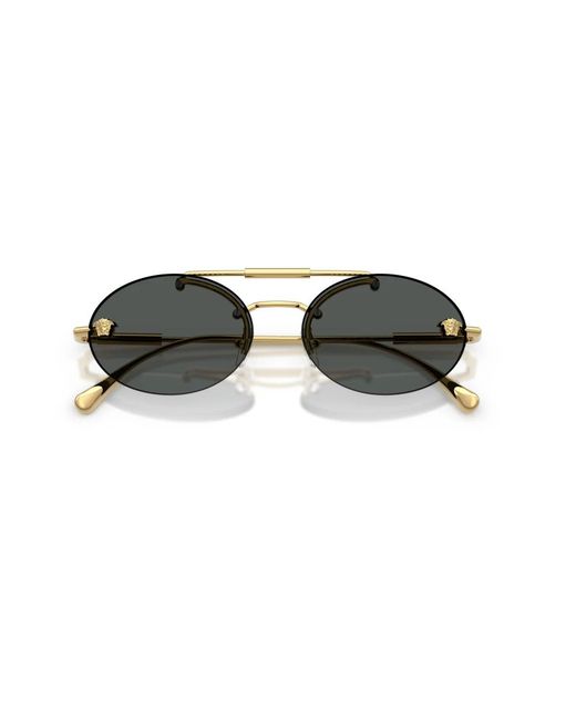 Versace Ovale Zonnebril in het Black