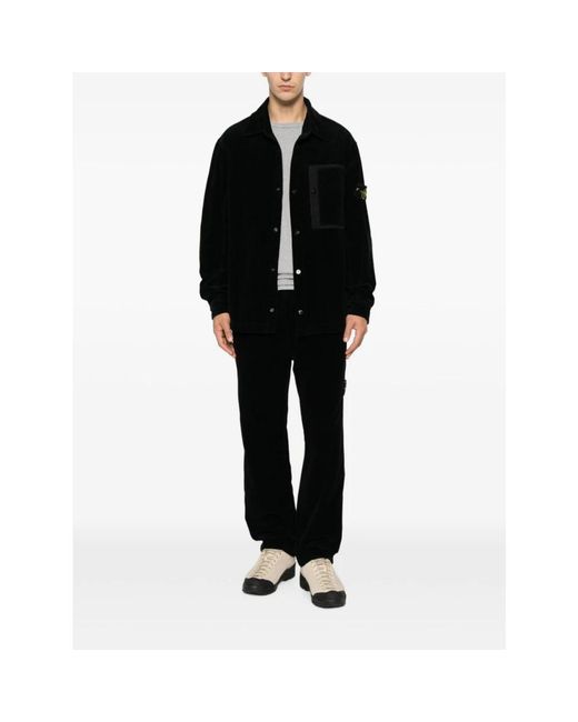 Stone Island Black Trousers for men