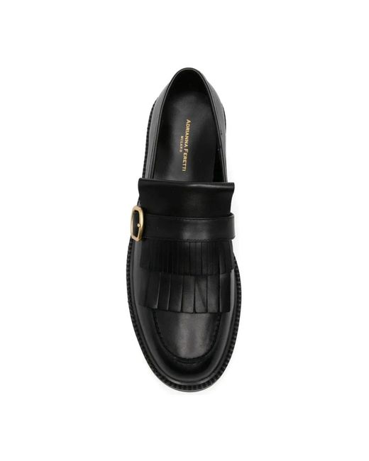 ADRIANNA FERETTI Black Loafers