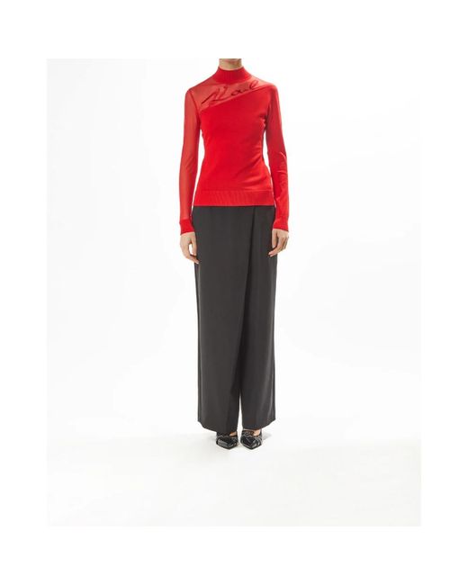 Karl Lagerfeld Red Turtlenecks