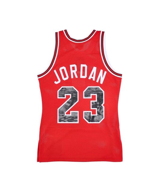 Mitchell & Ness Fitness ,Rood ,Polyester Michael Jordan Basketball Tank Top in het Red voor heren