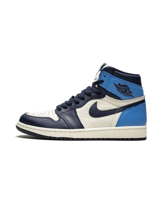 Nike Blue Retro High Og Obsidian Unc Sneakers