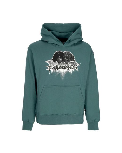 Propaganda Hoodies & Sweatvesten ,Groen ,Katoen Bosgroene Hoodie Lange Mouw in het Green