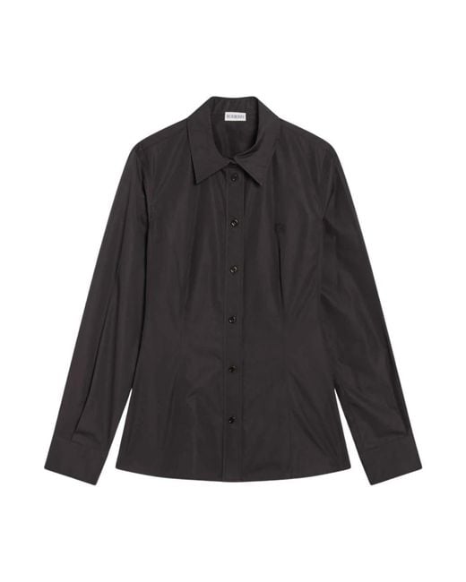 Burberry Lange Mouwen Overhemd Met Knopen in het Black
