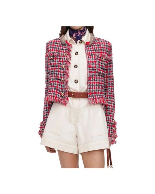 Self-Portrait Red Tweed Jackets