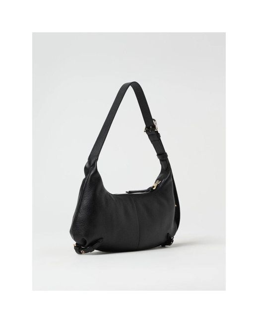 Coccinelle Black Leder Schultertasche