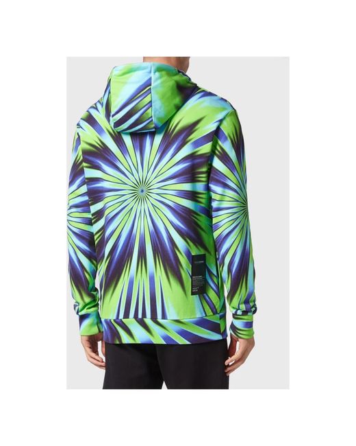 Philipp Plein Tie-Dye Hoodie Sweatshirt Tiger in Green für Herren